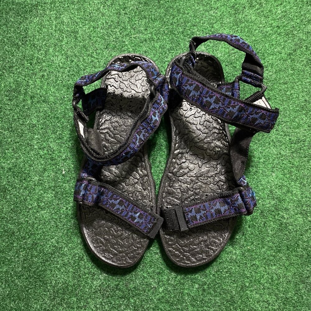 Shoremates Geometric Velcro Wrap Sandals Black 8